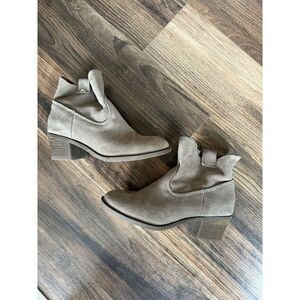 Carlos Santana Brown Suede Leighton Slouchy Ankle Western Booties Size 6